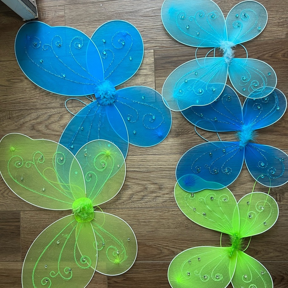 Amazon Blue and Green Fairy Wings for Kids (Tinker Bell wings)